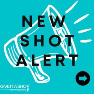 A new shot alert is posted on the side of a blue background.