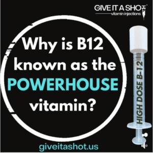 A picture of a tube with the words " why is b 1 2 known as the powerhouse vitamin ?" on it.