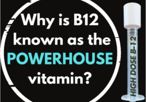 A picture of a tube with the words " why is b 1 2 known as the powerhouse vitamin ?" on it.